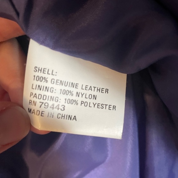 Vintage Learsi Genuine Purple Leather Jacket 80’s-90’s, Size Medium Unisex - Picture 7 of 11